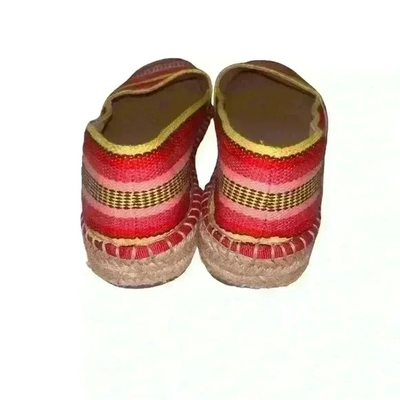 Chelsea & Violet Shoes Espadrilles Mimi Pink & Yellow size 7M - Picture 3 of 4
